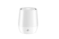 White USB-powered aromatherapy diffuser with simulated flame effect and humidifier function