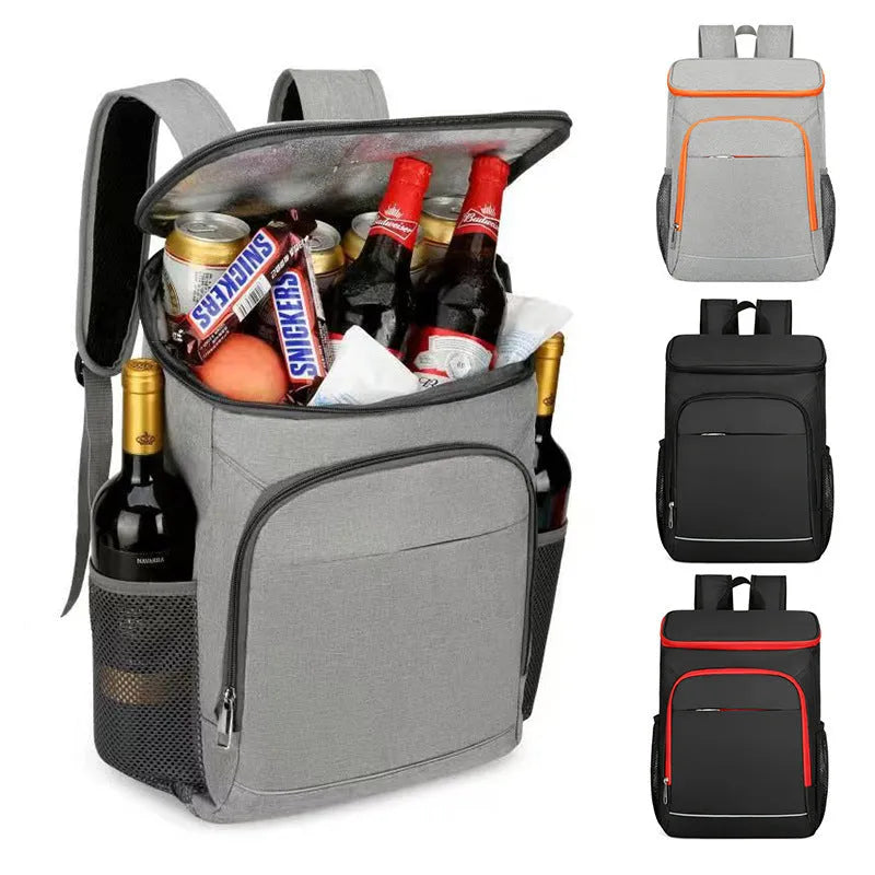 Large capacity outdoor thermal picnic backpack in Oxford cloth with expansion functionality