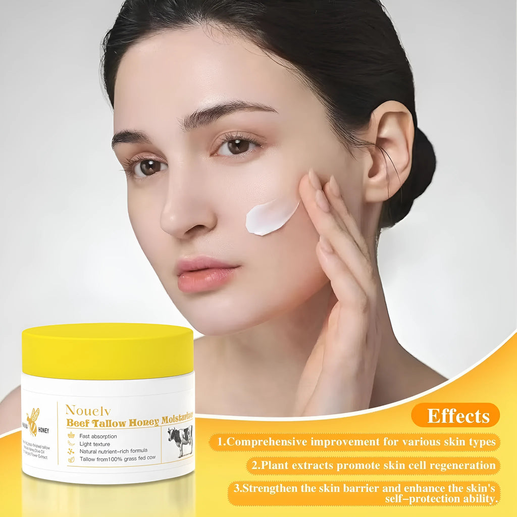 50g honey tallow moisturising cream jar for dry and combination skin