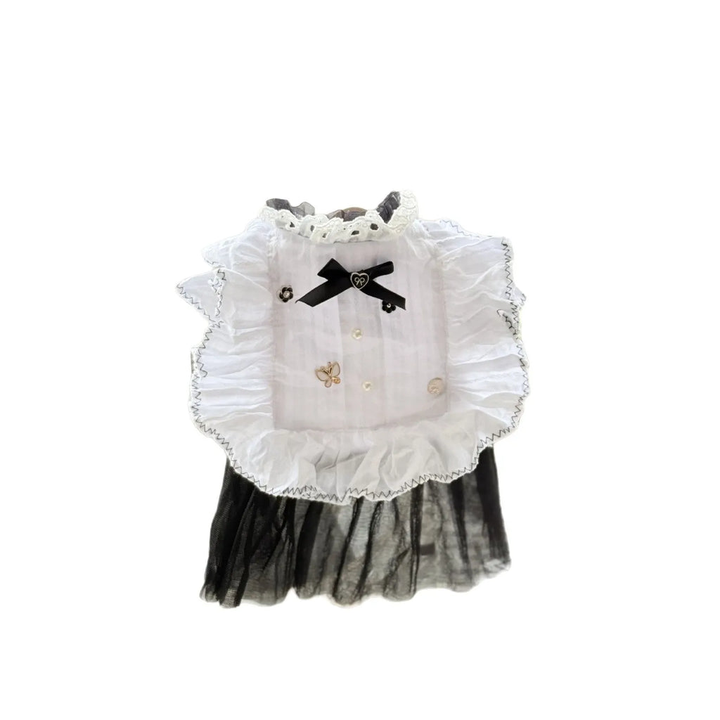 White polyester waltz gauze skirt for small dogs in princess style.