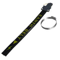 Black car electrostatic grounding belt with copper wire and rubber construction, 370mm long, shown detached.