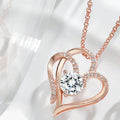 Women's 925 silver heart pendant necklace with gold plating options