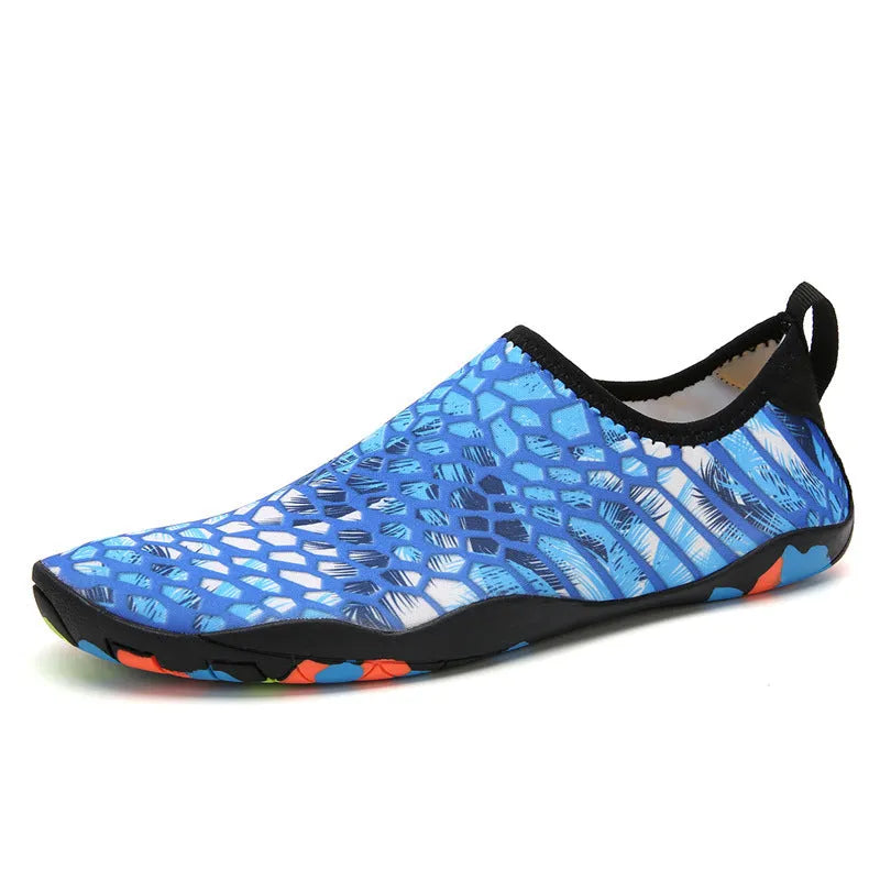 Beach wading shoes in multiple colours with Lycra fabric upper and EVA midsole