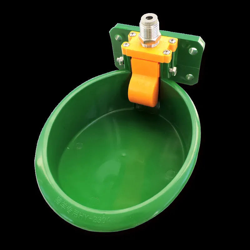 Green engineering plastic drinking bowl for sheep and pig farm use