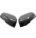 Plastic rearview mirror protection covers in silver and black finishes for car exterior styling