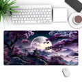 Large 400x900mm gaming desk mat with precision lock edge and printed pattern on non-slip rubber cloth surface
