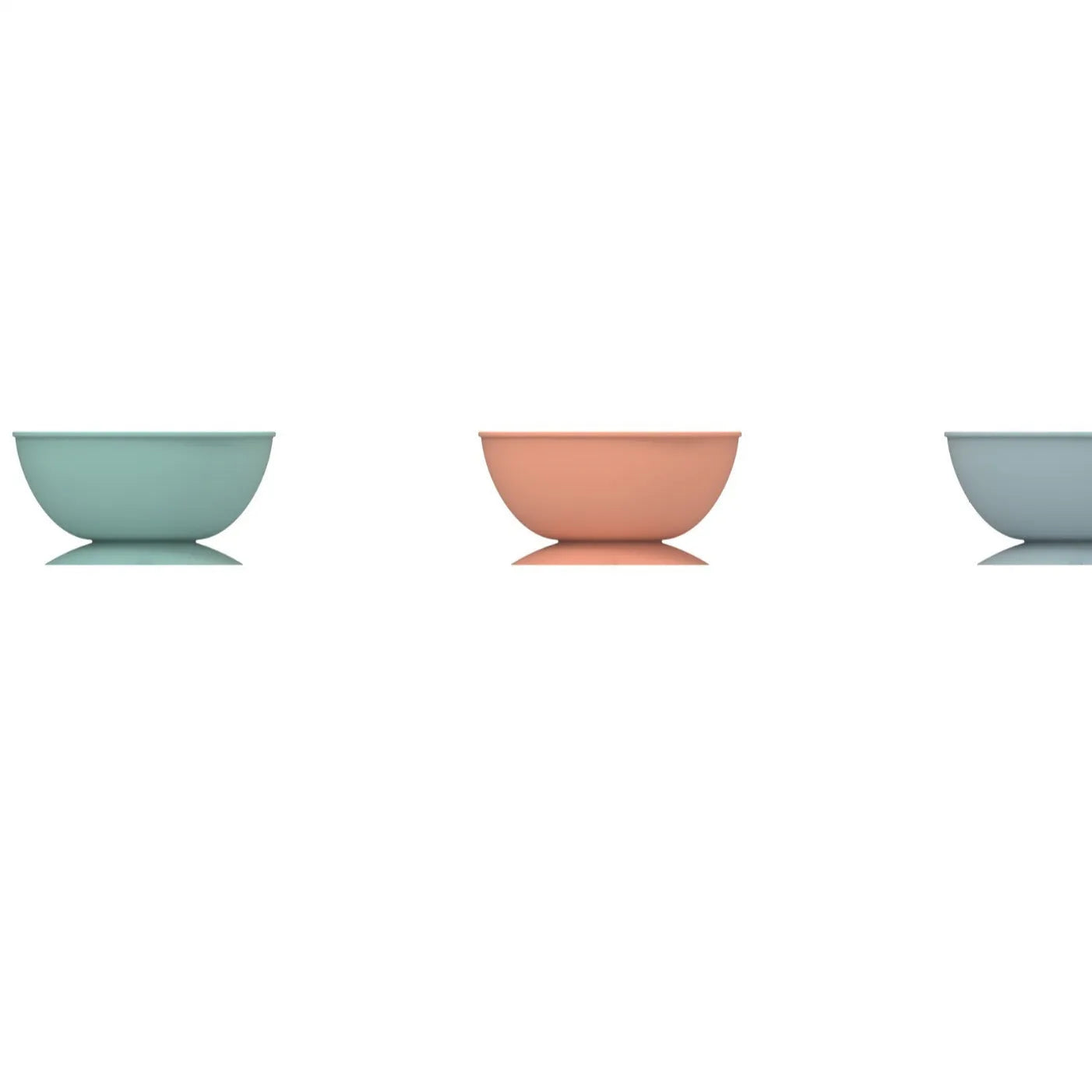 Cyan silicone dog lick mat bowl with textured surface and suction cup base