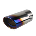 Stainless steel car exhaust tail pipe in straight and curved shapes with baked blue, silver, colourful finishes