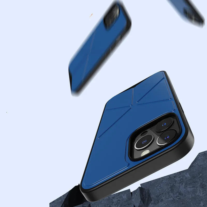 TPU back cover mobile phone case for iPhone 13 series in black or blue solid colour