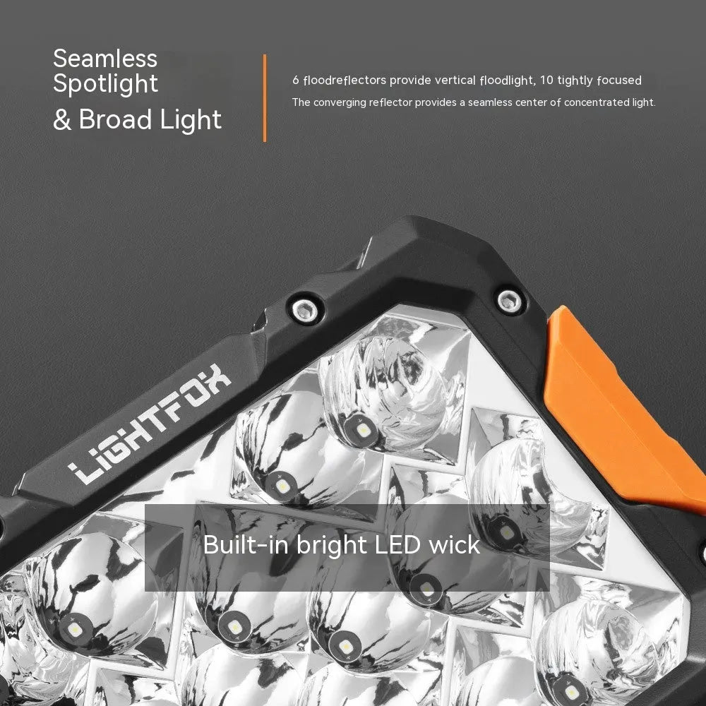 Black aluminium LED front bumper light kit for off-road vehicle retrofitting