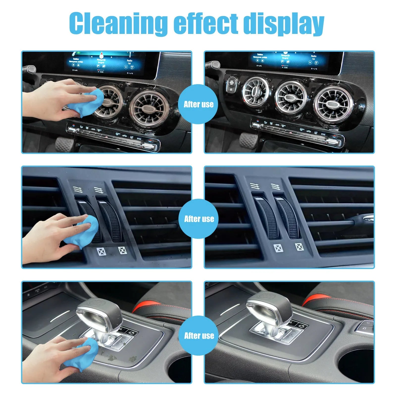 Car interior gap cleaning mud jelly compound for dust removal in tight spaces