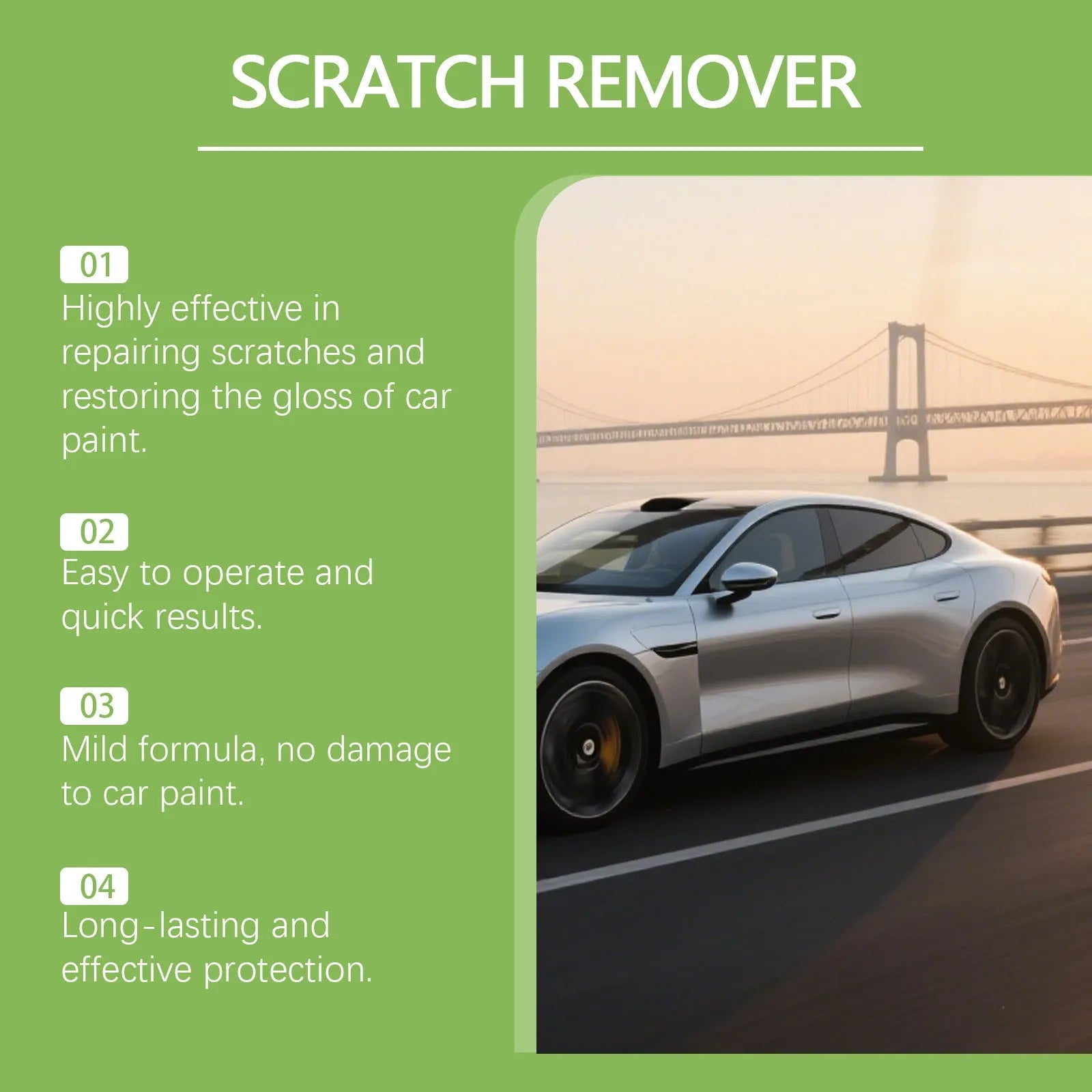 100g tube of car scratch repair cream with applicator pad for clear coat imperfections