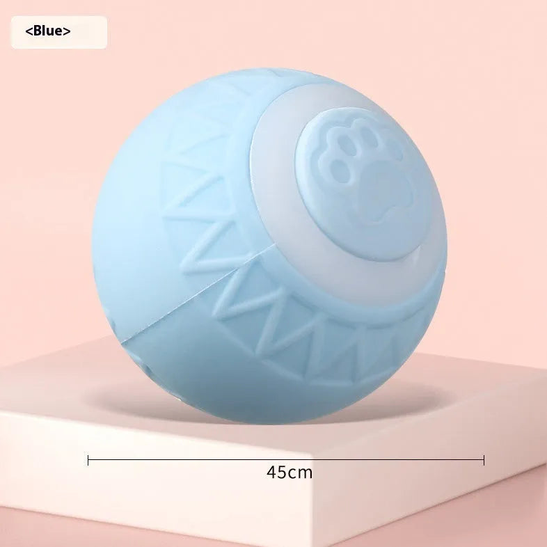 Automatic moving bouncing rolling ball smart cat toy in blue and pink colour options