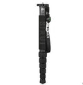 Black carbon fibre SLR camera monopod extended to 1540mm height