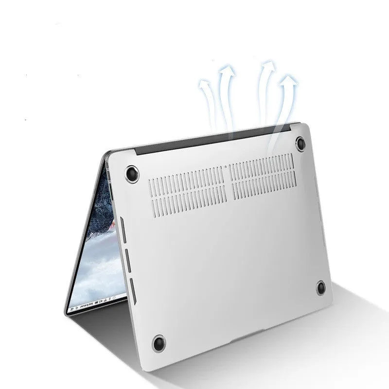 Clear and black PC protective cases for MacBook Pro 14.2-inch and 16.2-inch laptops