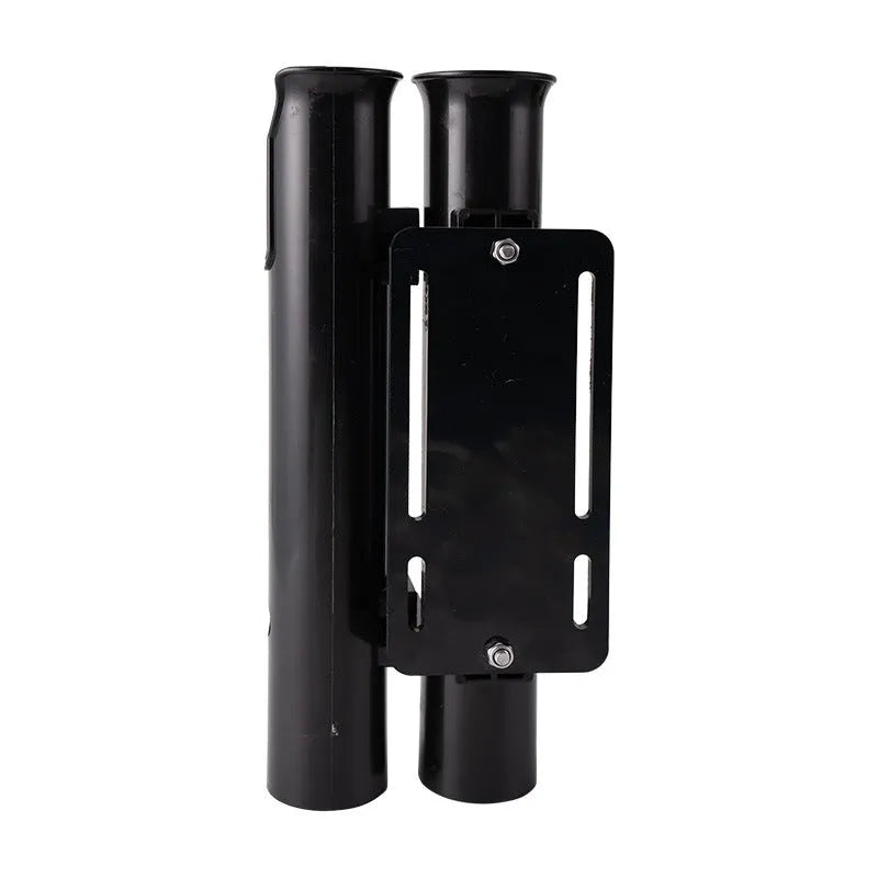 Motorcycle fishing rod rack clamp with carbon construction and double-layer plastic frame