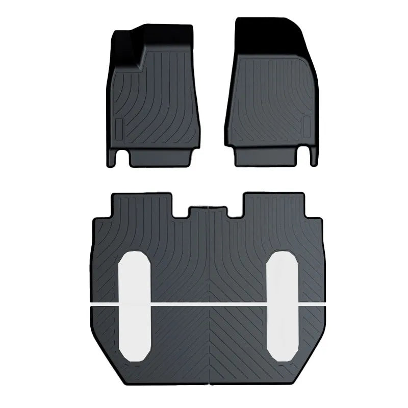 Rubber TPE floor mats designed for Tesla Model 3, Y, X, and S cars