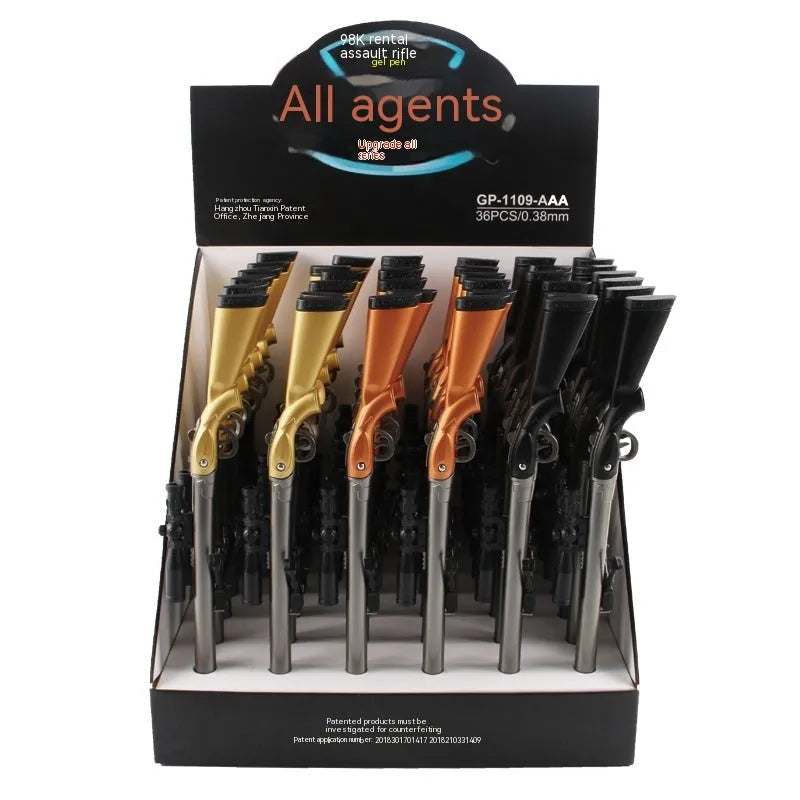 Chicken 98K Sniper Rifle creative modeling gel pen with plastic construction and 0.5mm tip