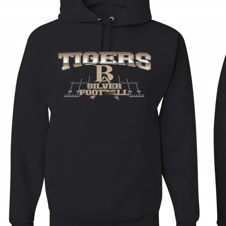 Black drop-shoulder sleeve hoodie with pullover design for leisure sports