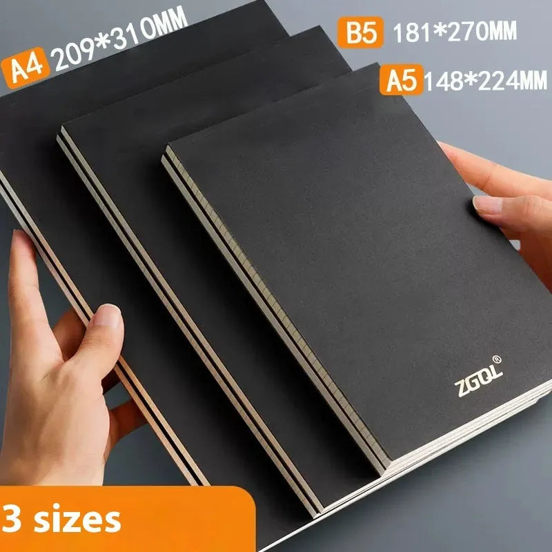 A5, B5 and A4 tearable writing pads with 80 sheets in line, grid and blank page options