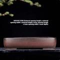 Handmade rectangular purple clay flower pot with antique finish for indoor plants