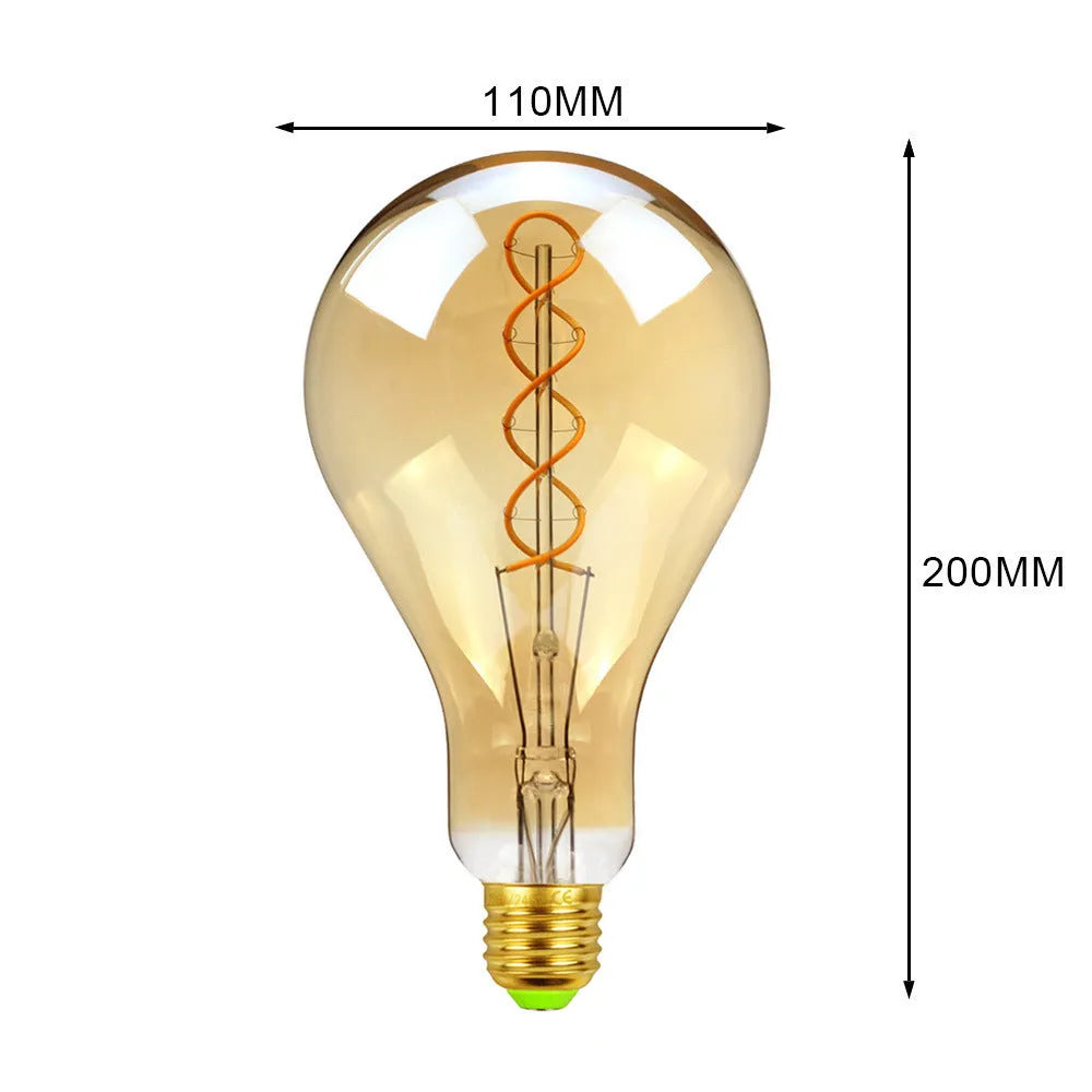 A110 double spiral LED soft light strip in gold or grey finish measuring 110mm x 200mm