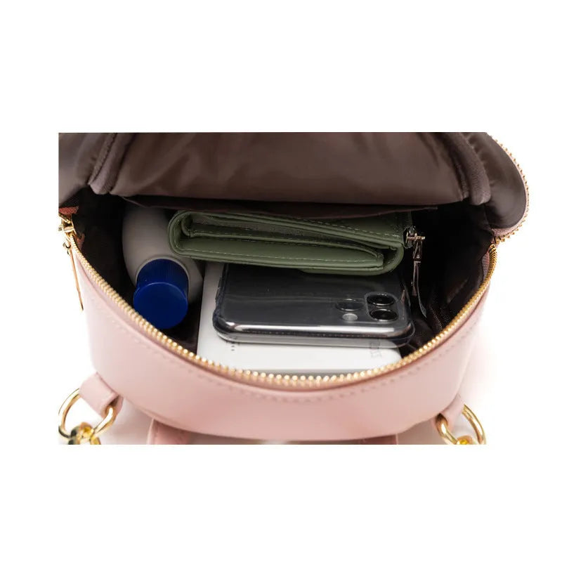 Large capacity mini backpack in street style with multiple compartments and six colour options
