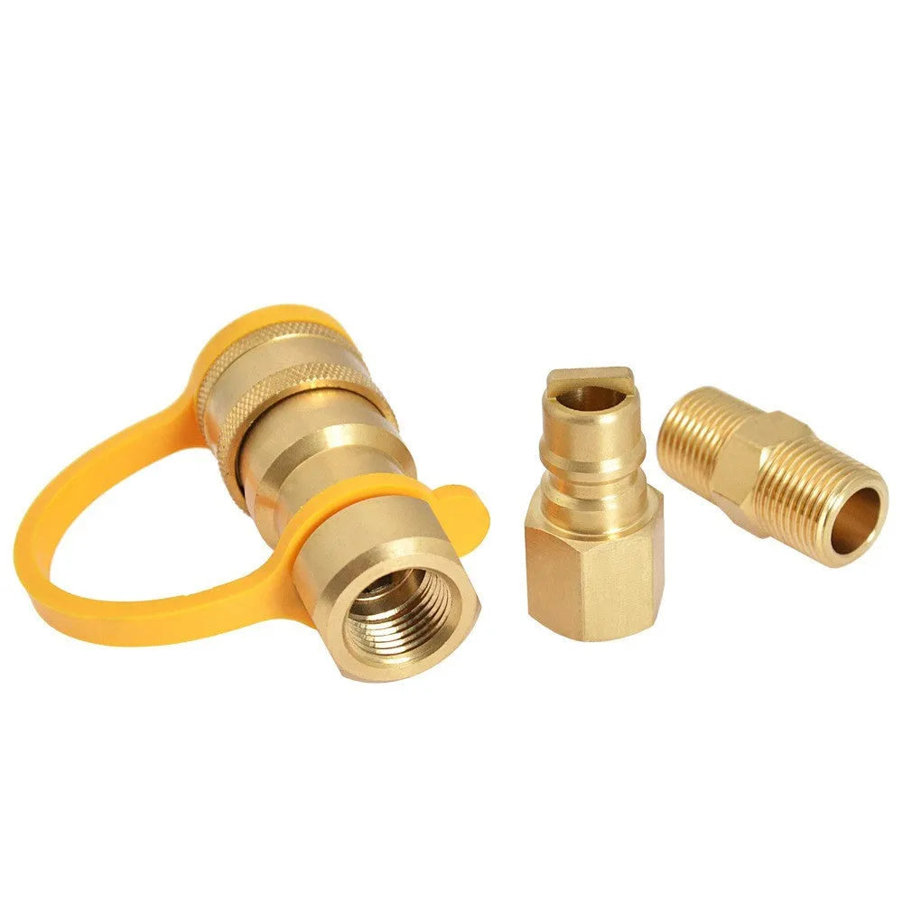 Gold brass gas propane conversion charging connector for 3/8 tanks