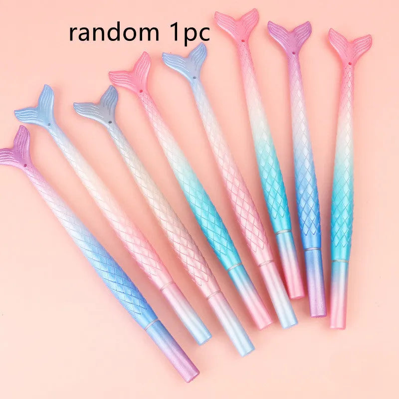 Creative cartoon mermaid design ballpoint pen with a 0.38mm fine needle tip.