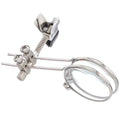 Reading glass mirror double clip accessory with metal bracket and glass lenses for hands-free magnification
