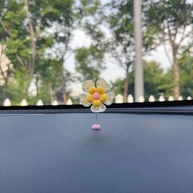 Plastic car interior swing decoration ornament in multiple colour options