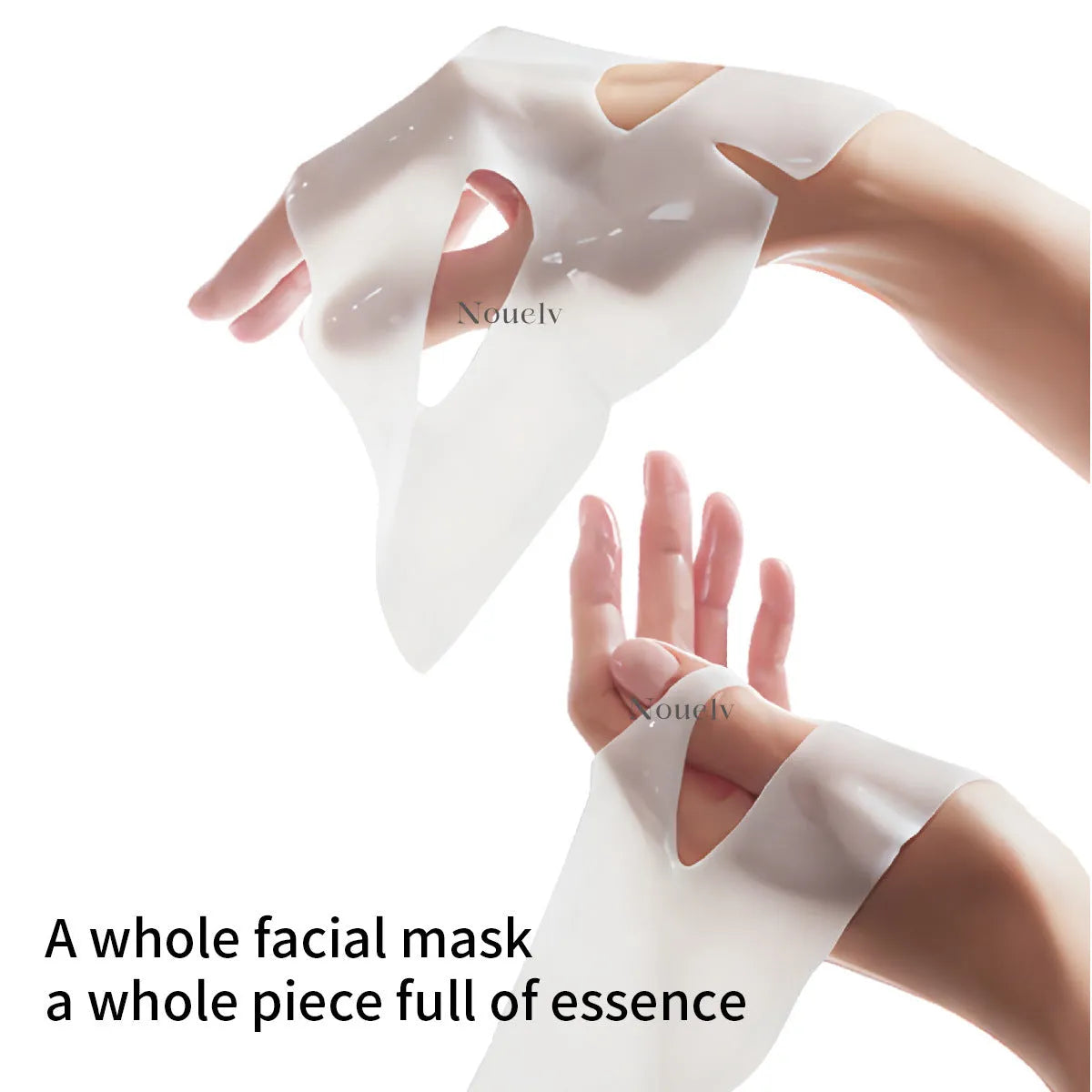 Box containing four collagen layered patch sheet masks for facial skincare.