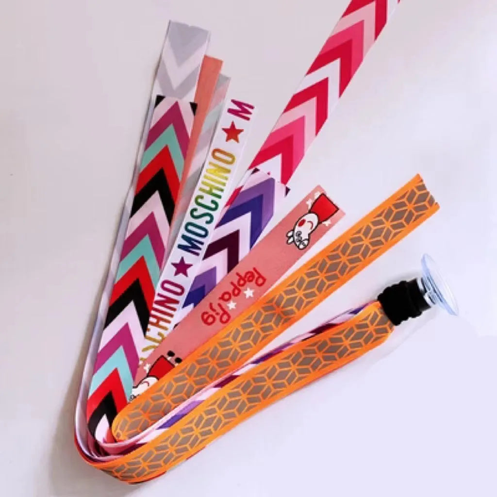Decorative ribbon streamer for a child's ski or skating helmet in various colour options.