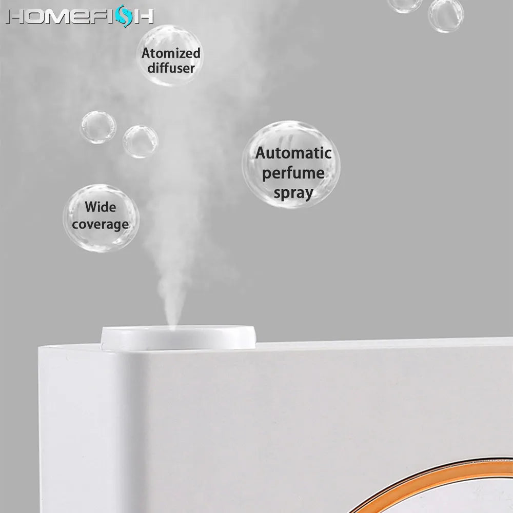 Small white automatic aromatherapy machine with wall mount and USB charging port