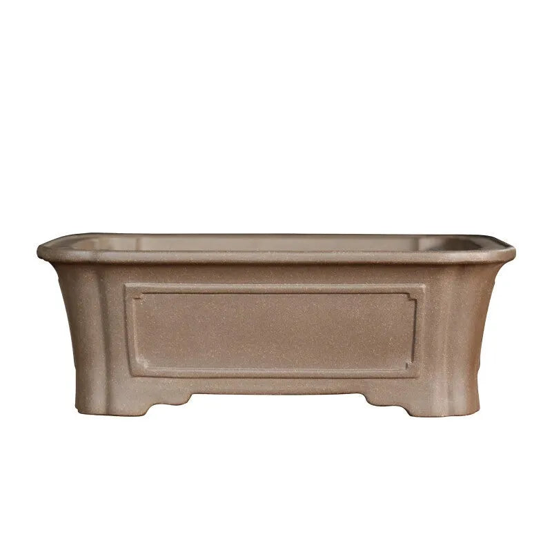 Purple sand rectangular antique style manger bonsai pot for indoor outdoor floor use
