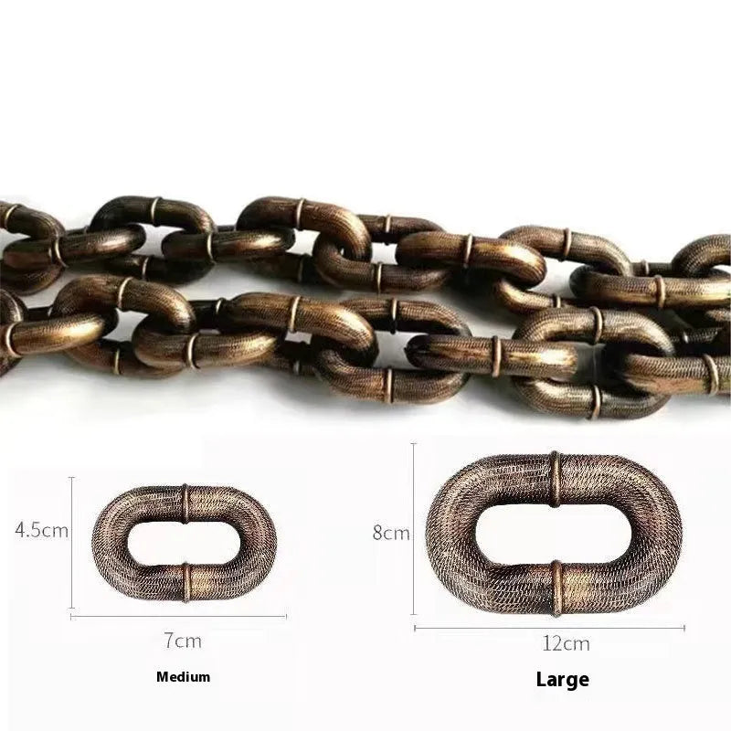 Polypropylene dog leash replica prop in antique bronze, silver, and black colour options.