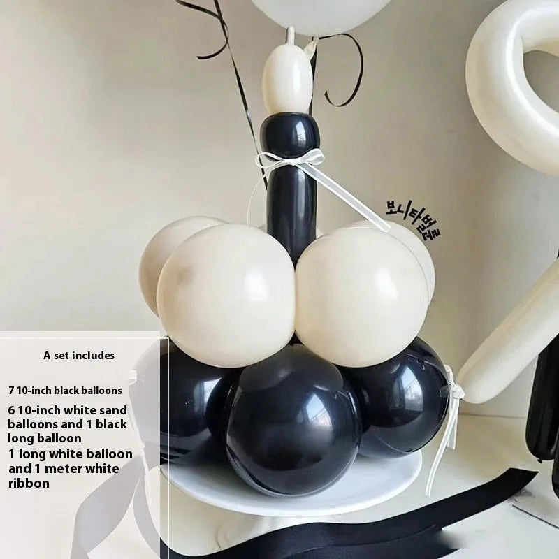 Balloon bouquet DIY kit for cake decoration with round balloons and ten style options