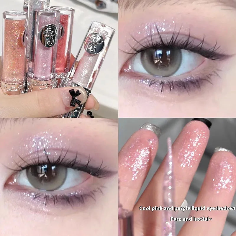 Ballet Liquid Eye Shadow collection showing five colour options including Sakura Field and Pillow Fairy Tale shades