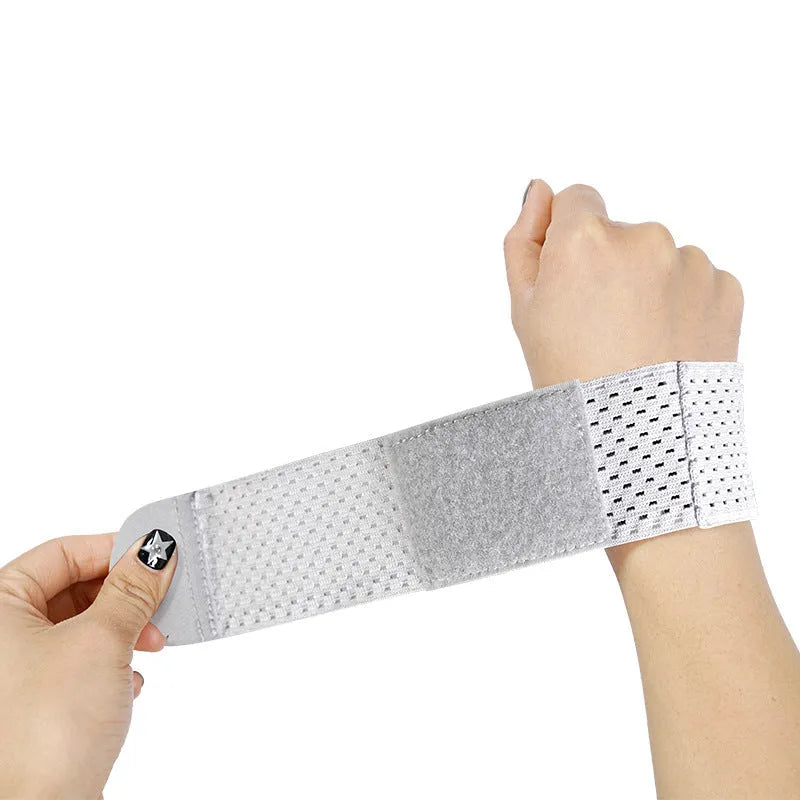 High elasticity athletic wristguard for sport and gym wrist protection in black, grey, or pink