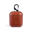 Genuine leather AirPods protective case in black, brown, light brown and red colour options