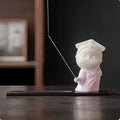 Ceramic female court attendant incense burner decoration in cute fresh style ornament