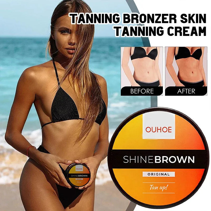 Tanning cream and aloe vera after sun gel set in 50g and 100g sizes
