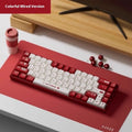 AJAZZ AK680 mechanical gaming keyboard with hot-swappable switches in red/white colour scheme