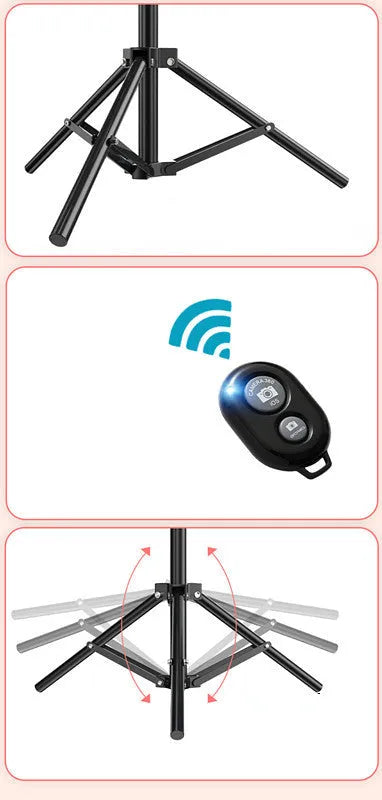 10-inch circular ring selfie light with adjustable metal bracket for smartphone photography