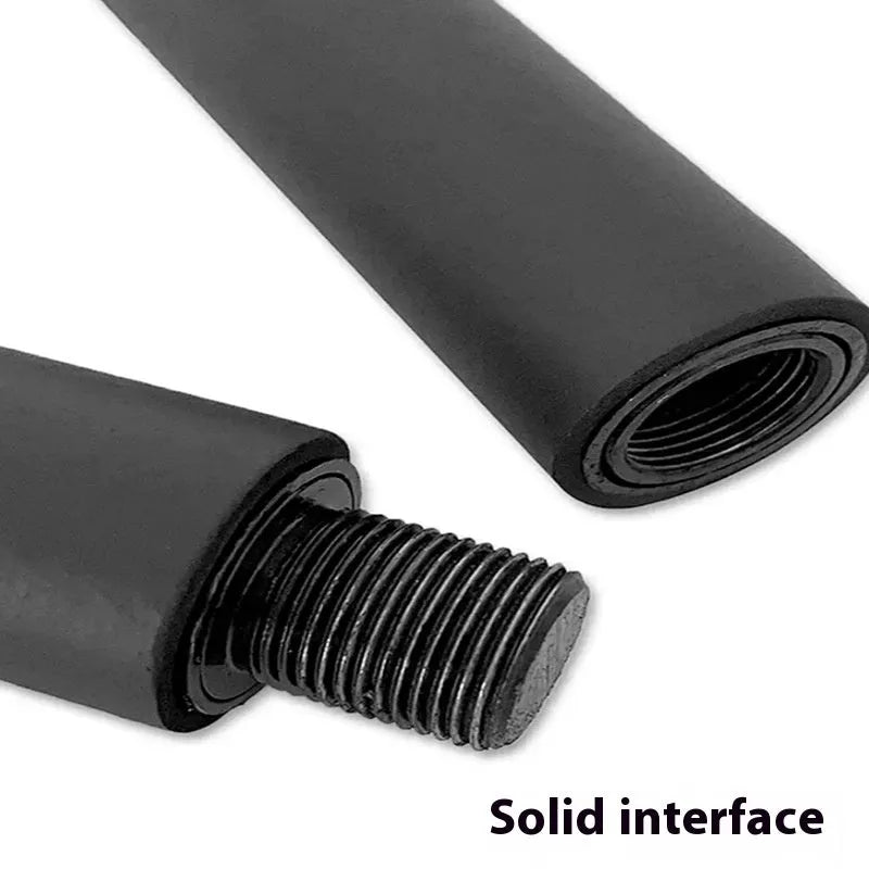Two-segment push and pull fitness rod with integrated rope for resistance training