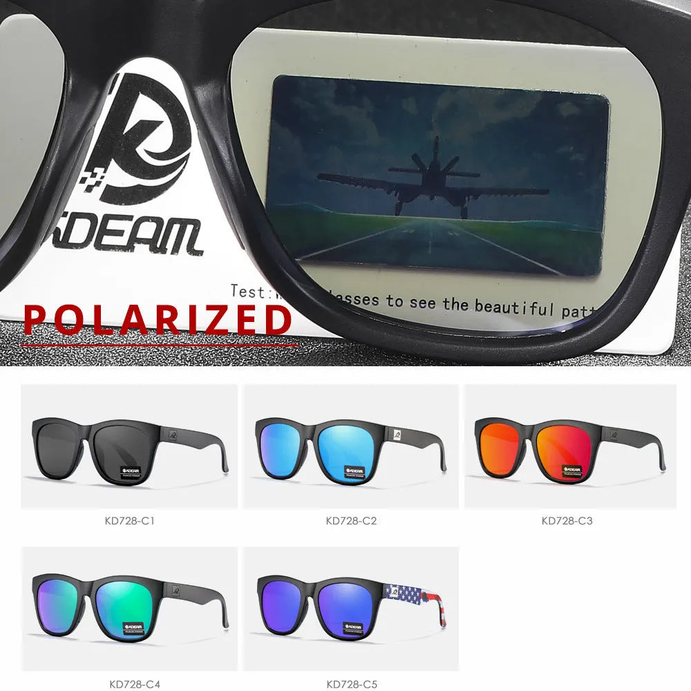 Polarised sunglasses with TAC lenses and PC frame for outdoor UV protection