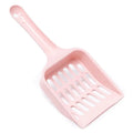 Plastic cat litter scoop measuring 20cm long with blue, green and pink colour options