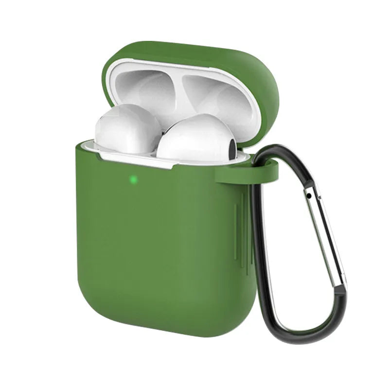 Silicone protective case cover for Apple AirPods 1st and 2nd generation in multiple colours