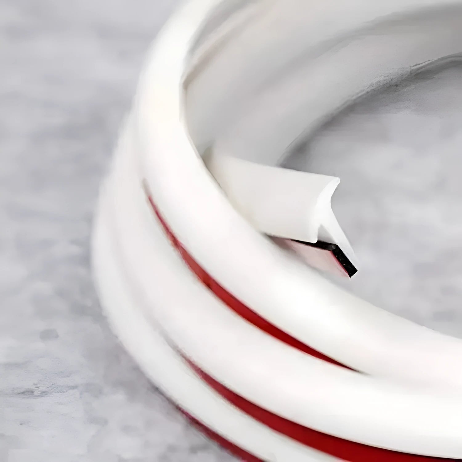 TPE car rubber gap filler seal strip in black and white colours showing 5-metre and single-metre packaging options