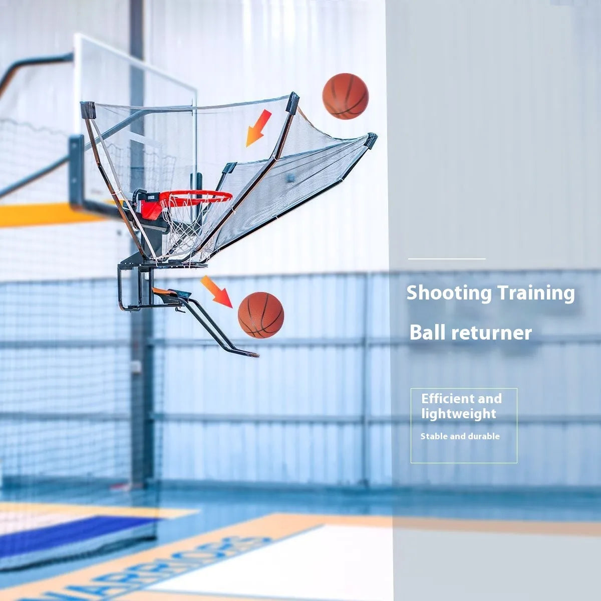 Automatic basketball return training machine for shooting practice with cowhide and iron construction